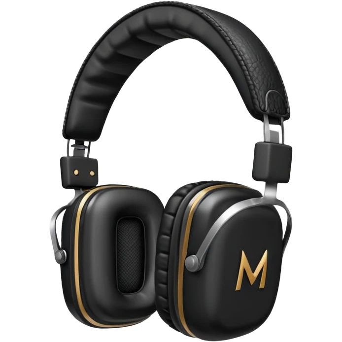 Icon of headphones with square ear pads in the Marshall style. emoji