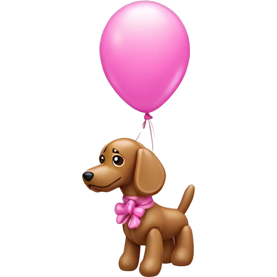 Balloon dog pink emoji