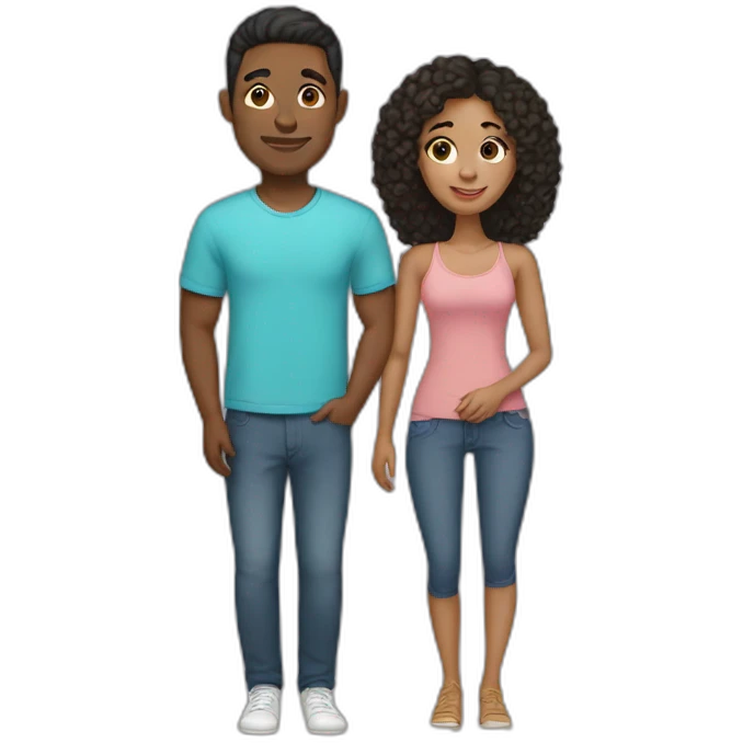 mixed race couple emoji