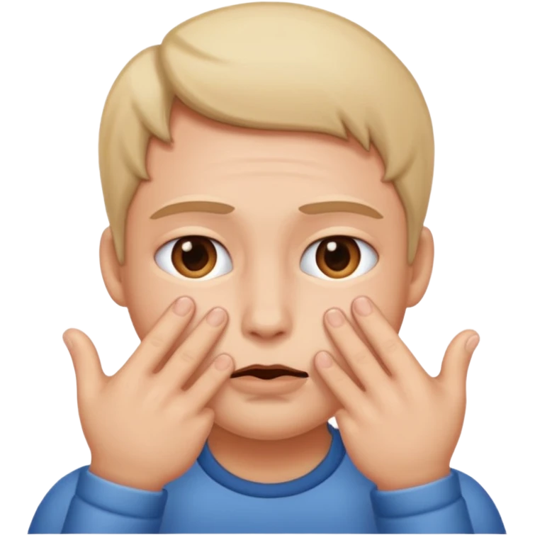 Non il doit tirer ses joue vert l’extérieur avec ses doits emoji