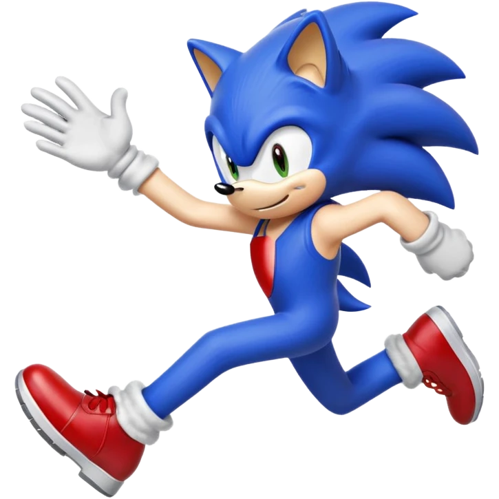 Sonic the hedgehog running away that is well done emoji