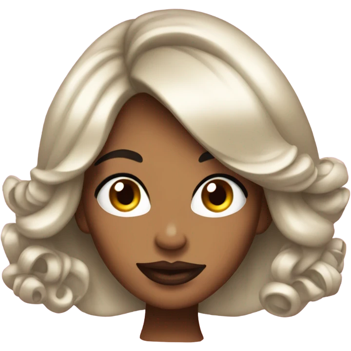 diva emoji with big lips and long nails emoji