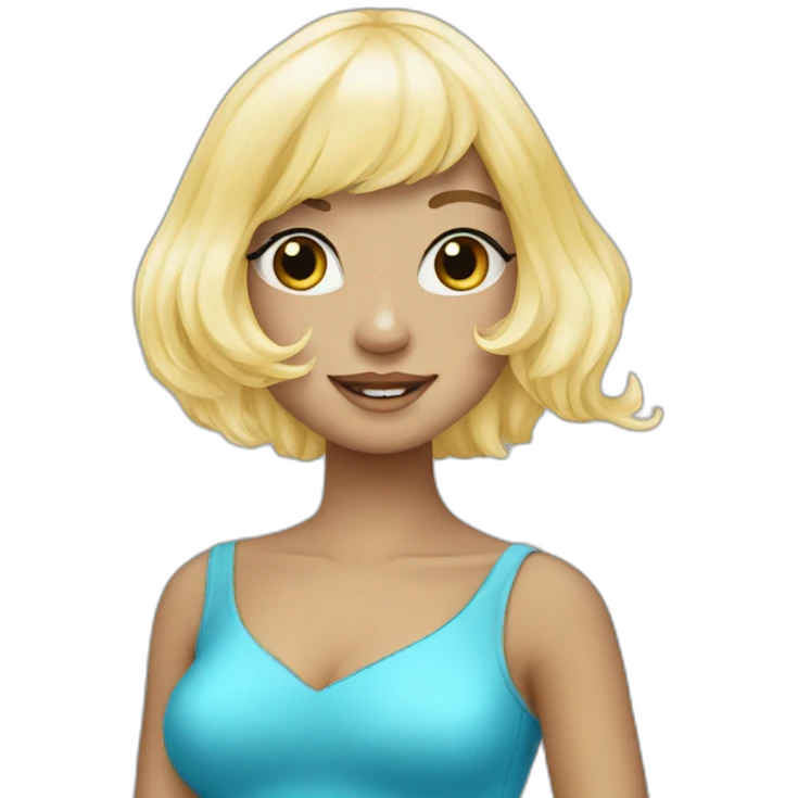 dolphin-wearing-blonde-wig emoji