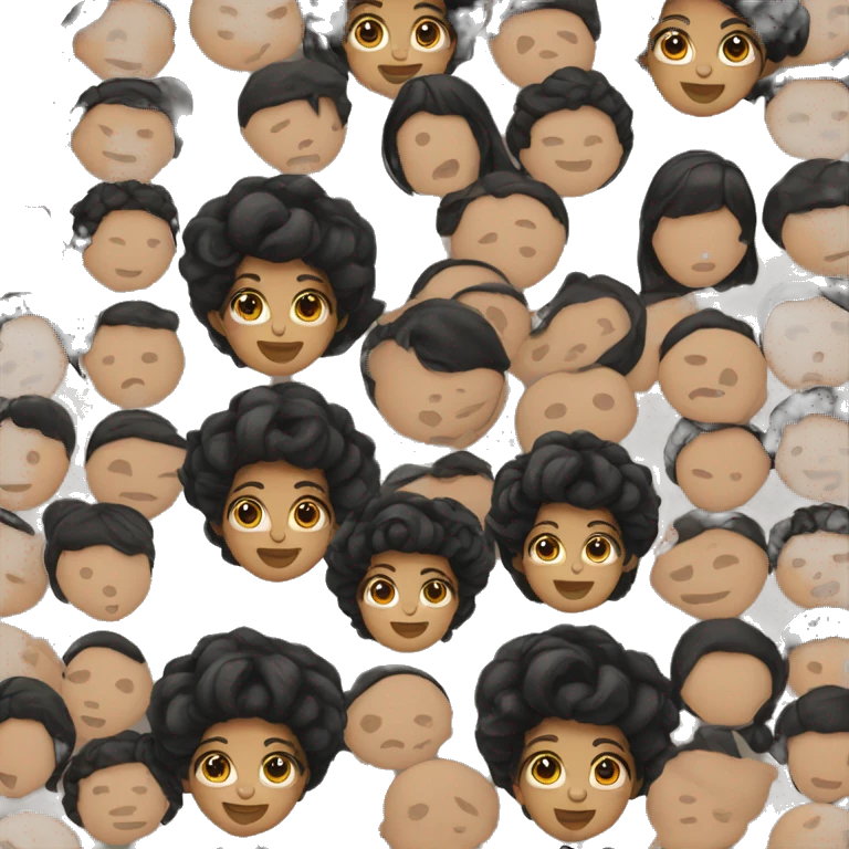 woman black hair with earrings emoji