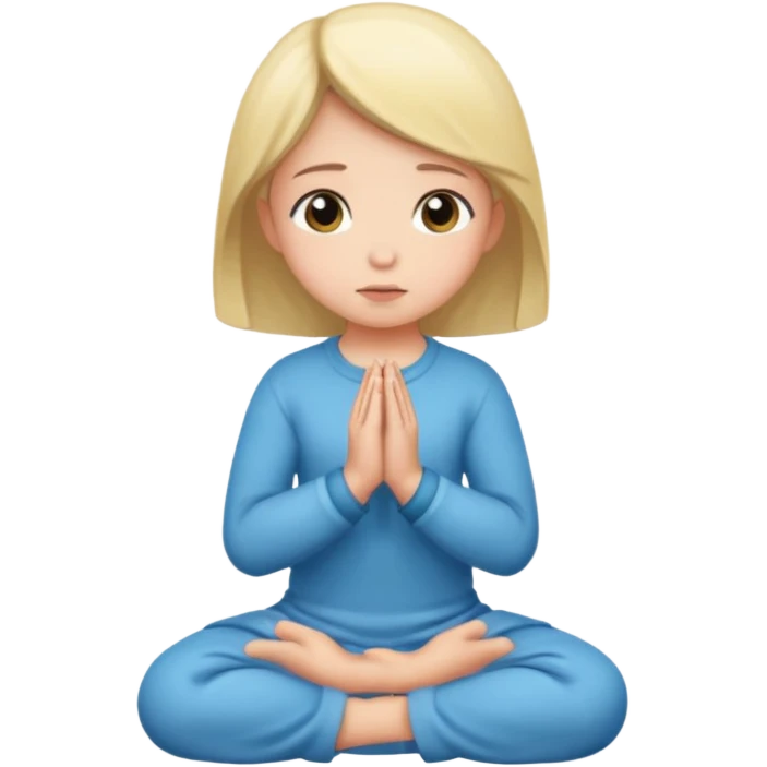 a girl on her knees praying  emoji