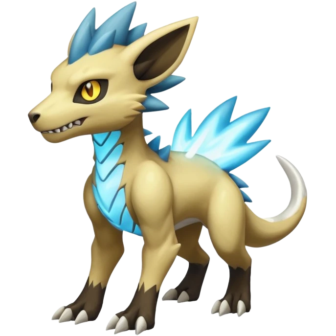 Manectric-Luxray-Cubone-Marowak-Draco-Fakémon-hybrid-creature (full body), 4 legs emoji