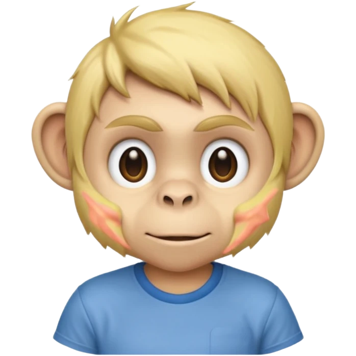blonde monkey with shirt  emoji