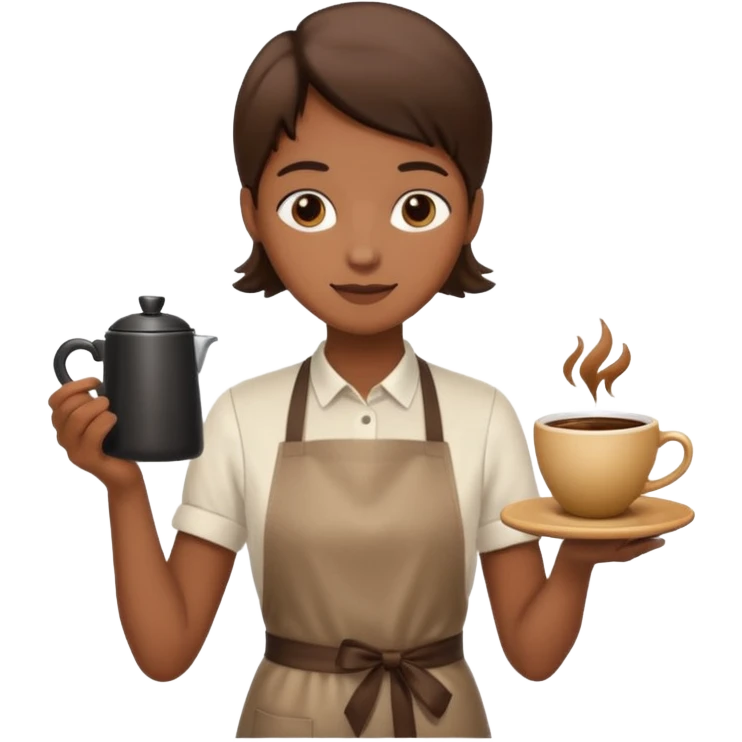 hazme una persona atendiendo una cafeteria universitaria emoji