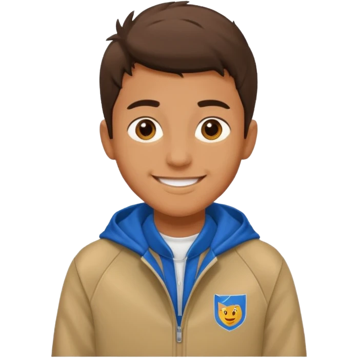 college boy with college jacket emoji