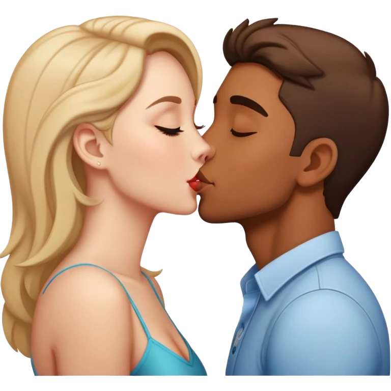 Person kissing another passionately  emoji
