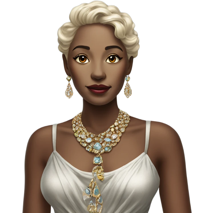 Hyper Realistic lady wearing beautiful jewelry emoji