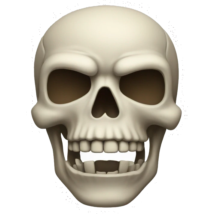 Skull shouting emoji