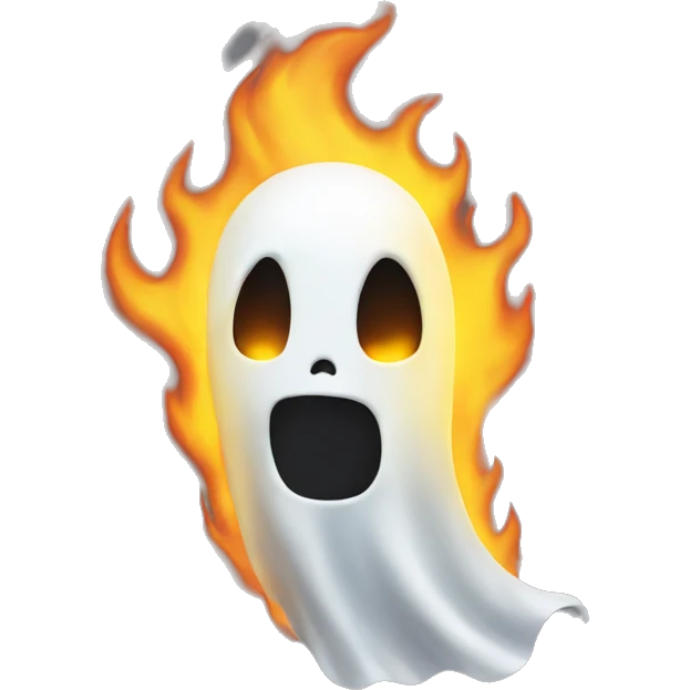 ghost on fire emoji