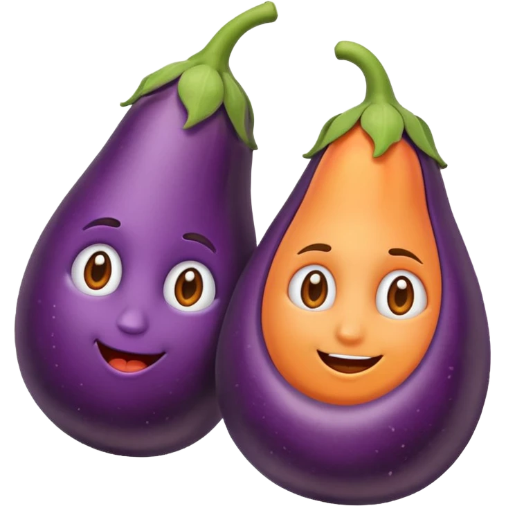 The eggplant emoji rubbing against the peach emoji emoji