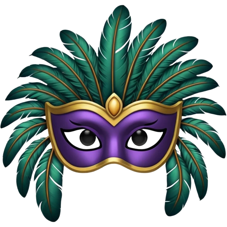 feather mask emoji