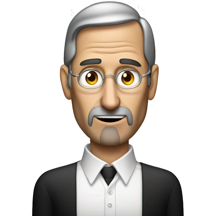 Steve Jobs with made-up nails emoji