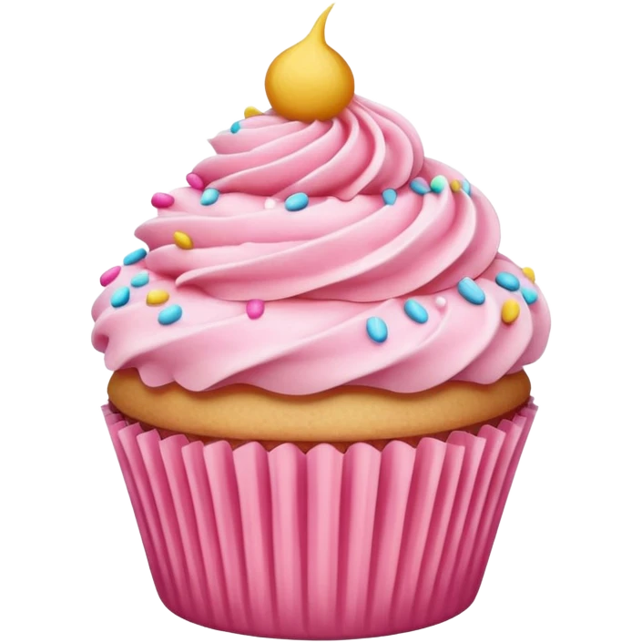 Cupcake with pink icing emoji
