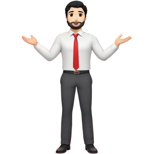 Professional 35-year-old man with black wavy hair, stubble, strong jawline, white skin tone, wearing smart casual business attire, giving a TED talk on innovation, standing on circular red carpet stage, gesturing confidently with projected slides behind him emoji