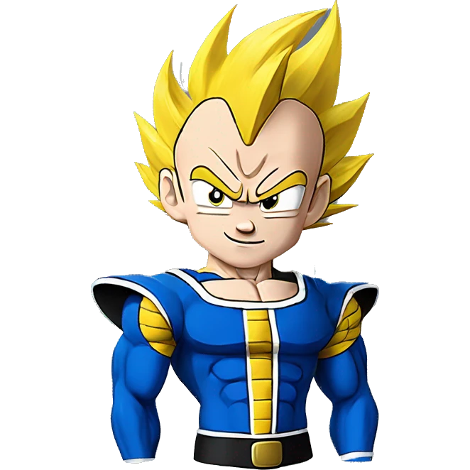 Vegeta in rain emoji