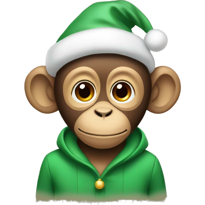 Christmas monkey emoji