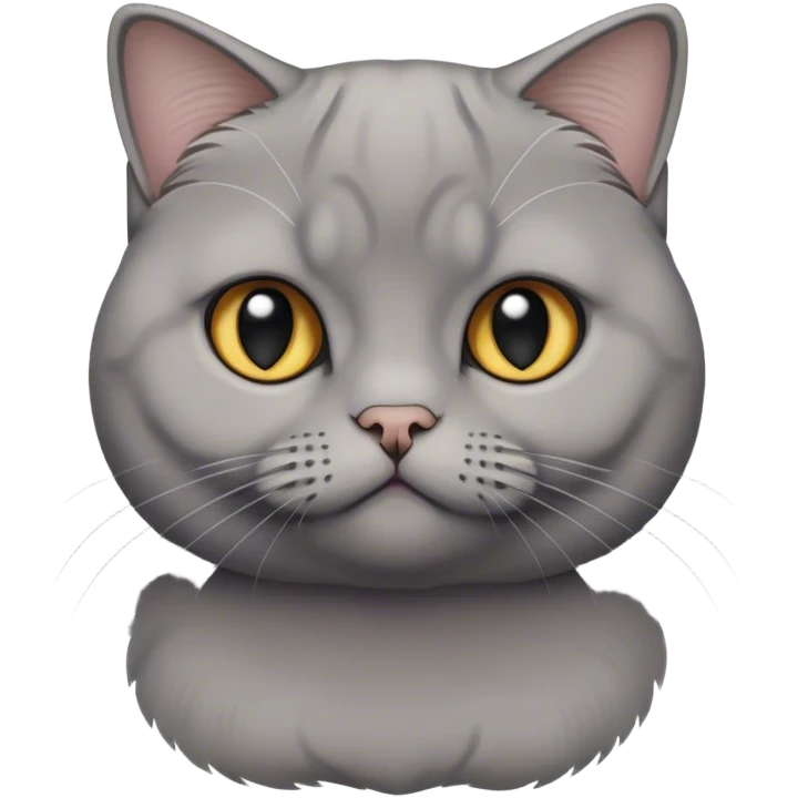 Skottish fold grey cat emoji