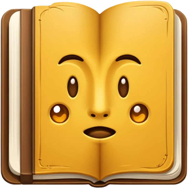 Lectura libro abierto marron sin fondo y sin tantas paginas, como uno de los primeros emoji