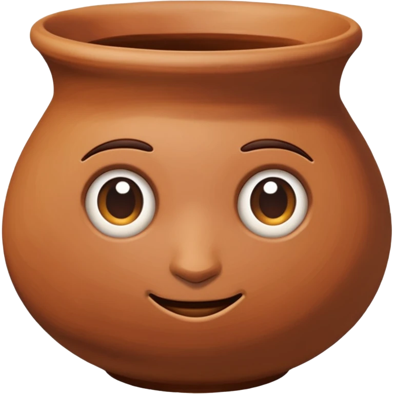 realistic clay pottery emoji