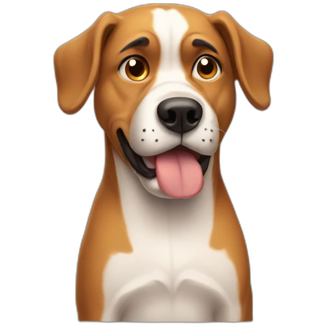 Frustrated dog emoji