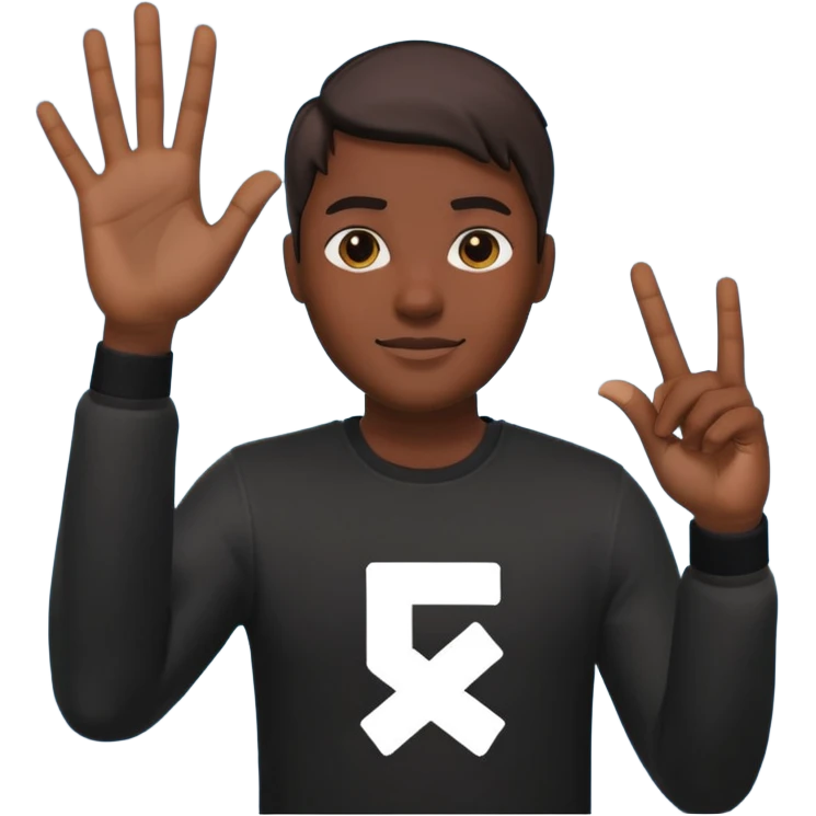 Que este 🙋🏾emoji envés que saludé haga con mano la forma de el emote de fornite toma la L emoji