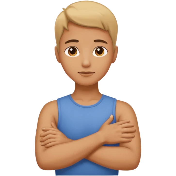 arms crossed holding neck  emoji
