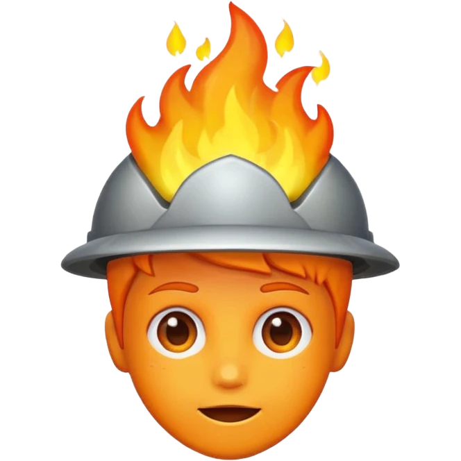 🙂🔥 cobine the two put the fire on topp of the head nothing more nothing less, stop with the ai don’t make it look like a person  emoji