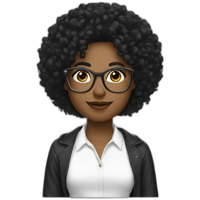 planner-blackhair-glasses emoji