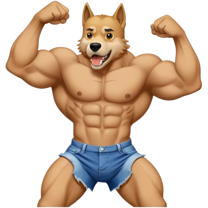 alpha woof ripping shirt off emoji