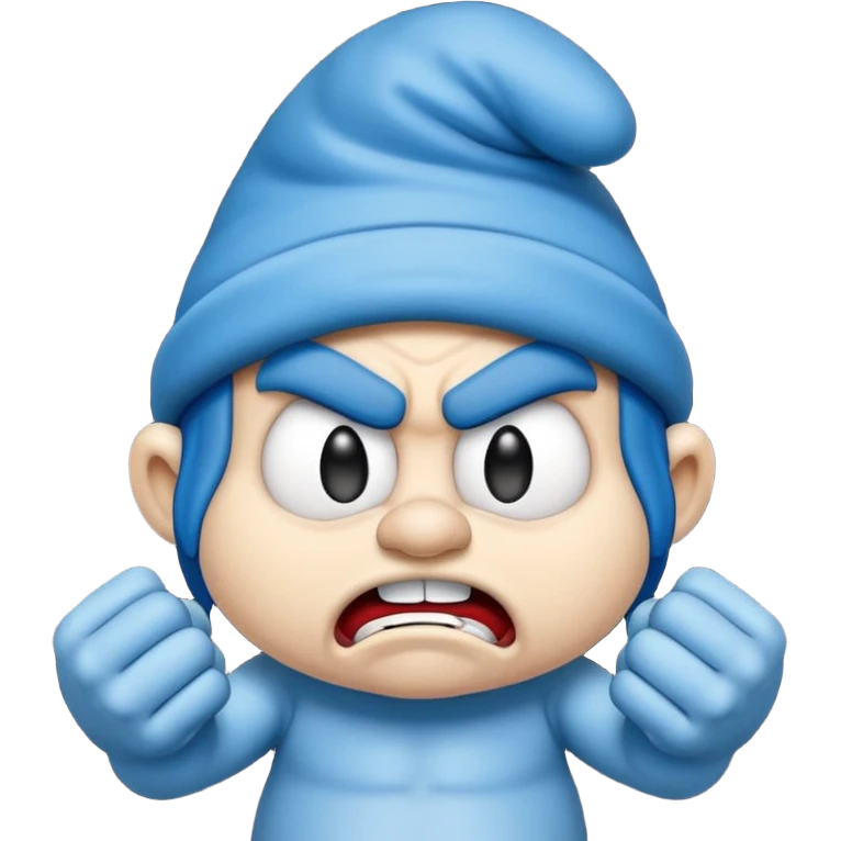 angry smurf  emoji