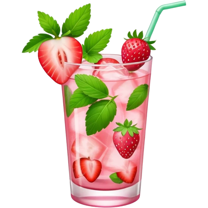 Mojito strawberry emoji