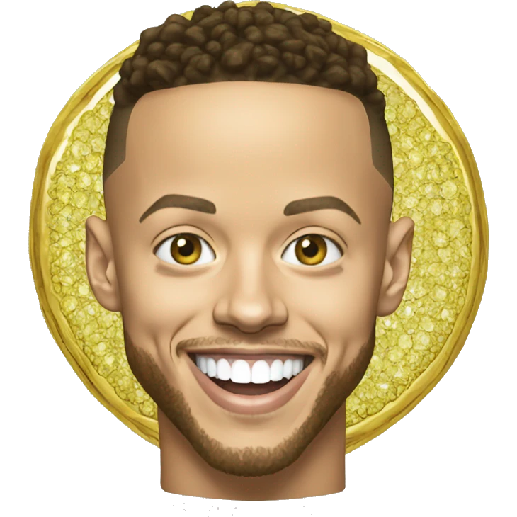 stephen curry smiling with diamond grillz emoji