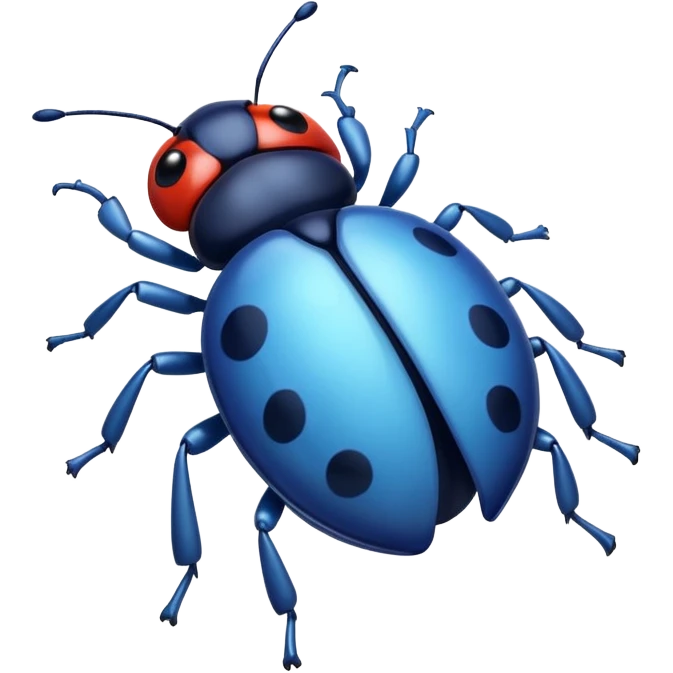 blue ladybug emoji