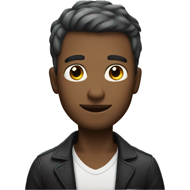 Man with short haor with black cat emoji