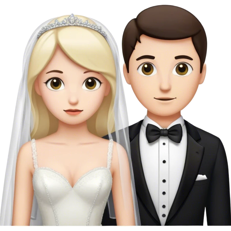 Husband and wife wedding emoji