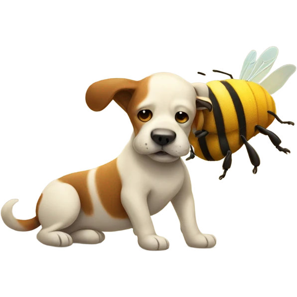 dog knee bee emoji