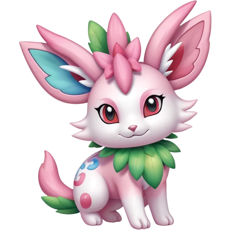 Shiny Exotic Sylveon-Shaymin-Meganium-Hybrid-Creature emoji
