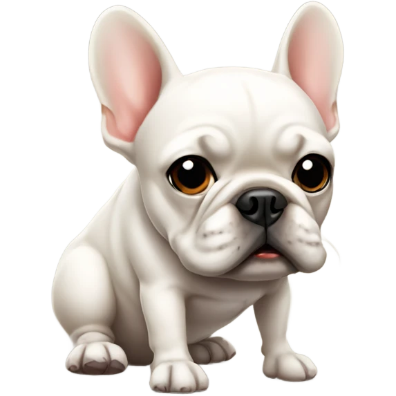 French bulldog pooping emoji