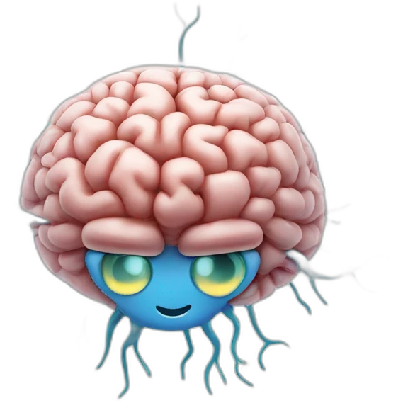 brain cell with happy face emoji
