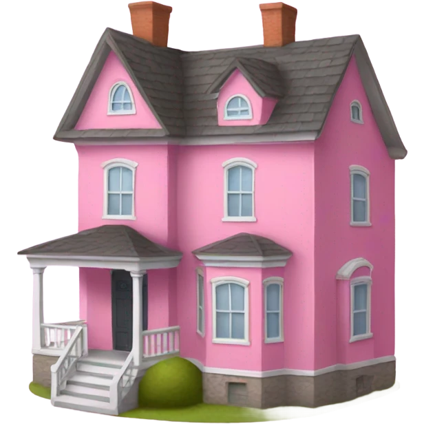 Large pink house  emoji
