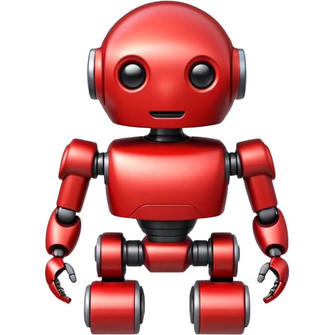 red mini robot toy emoji