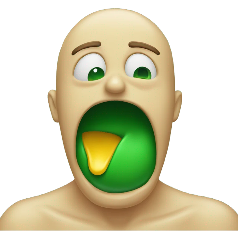 emoji puking yellow emoji