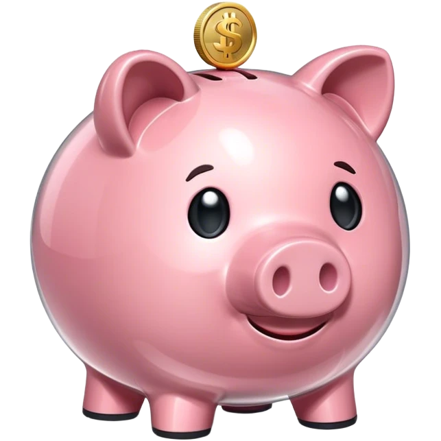 Transparent piggy bank emoji