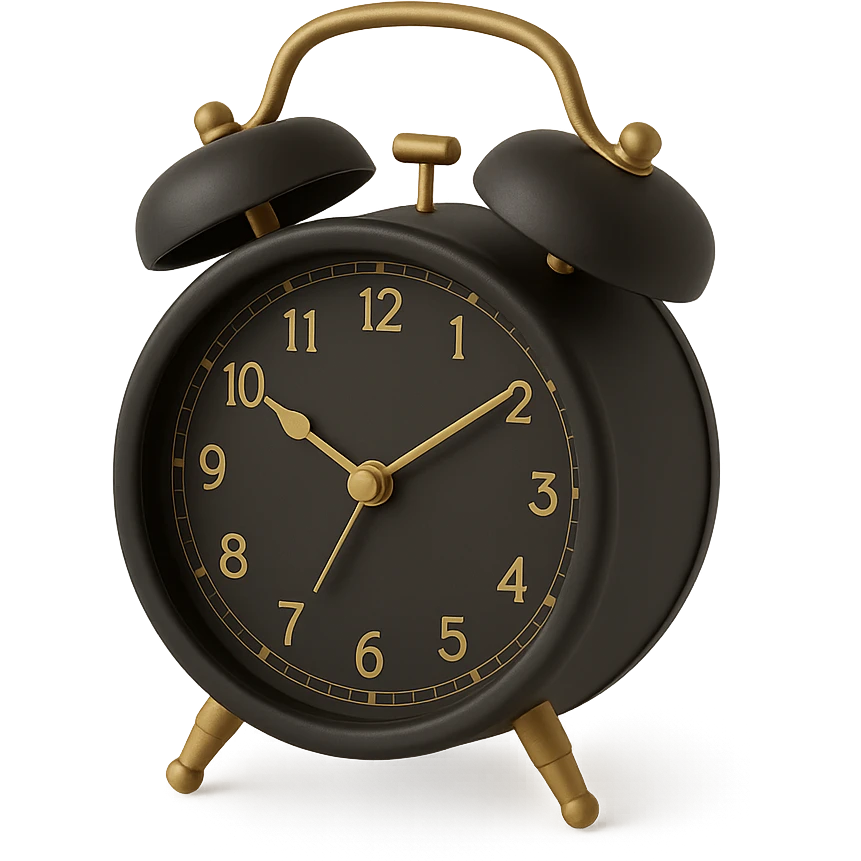 vintage alarm clock emoji