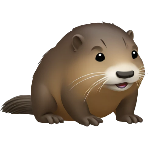 Nutria tejiendo emoji