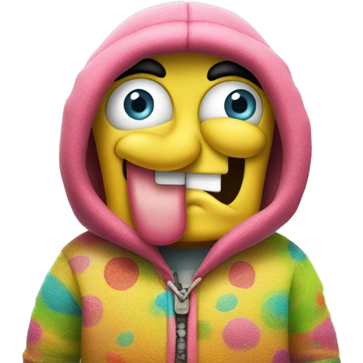 spongebob with a hoodie emoji
